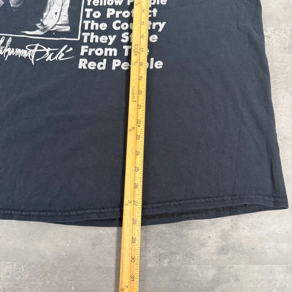 Vintage Muhammad Ali T Shirt Mens XL Black Anti-War Peace Quote Graphic Tee